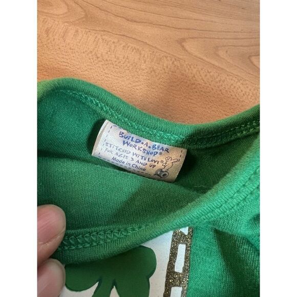 Build A Bear BABW Saint St Patrick’s Day Festive Lucky T-shirt Shorts Outfit Set - Picture 5 of 6